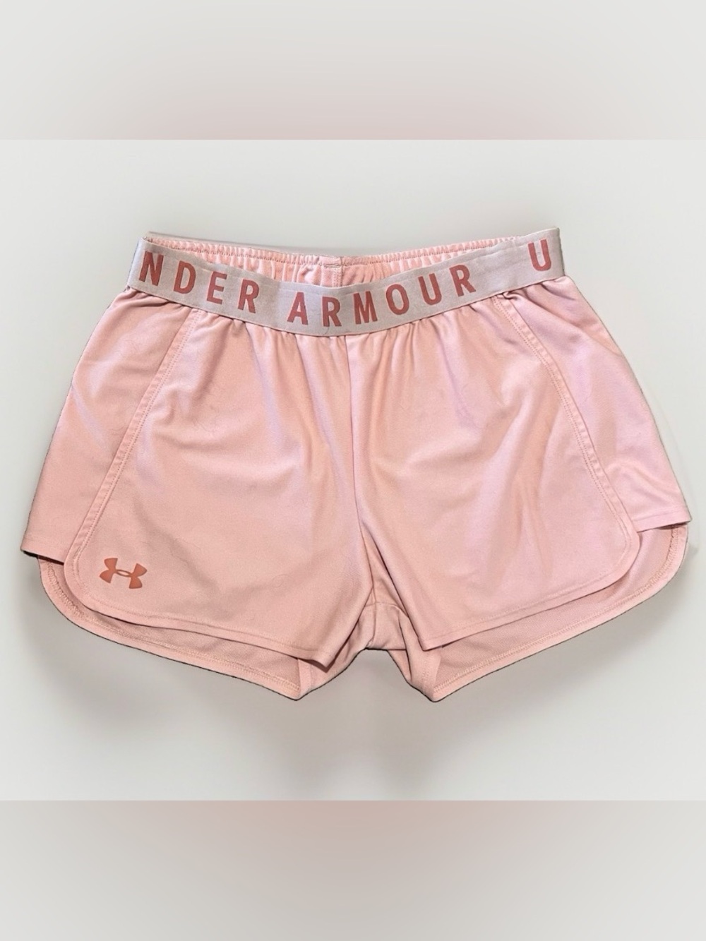 Under Armour Shorts Womens Small Pink Play Up Twist 3.0 Heatgear Loose Gym